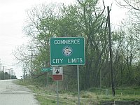USA - Commerce OK - City Sign (16 Apr 2009)